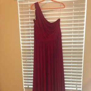 David’s Bridal One shoulder bridesmaid dress